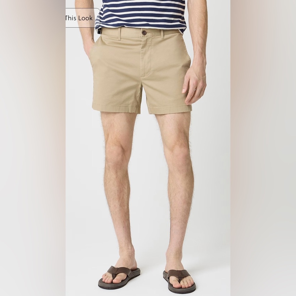 J. Crew Factory Khaki Flat-Front Men's Original Chino Shorts